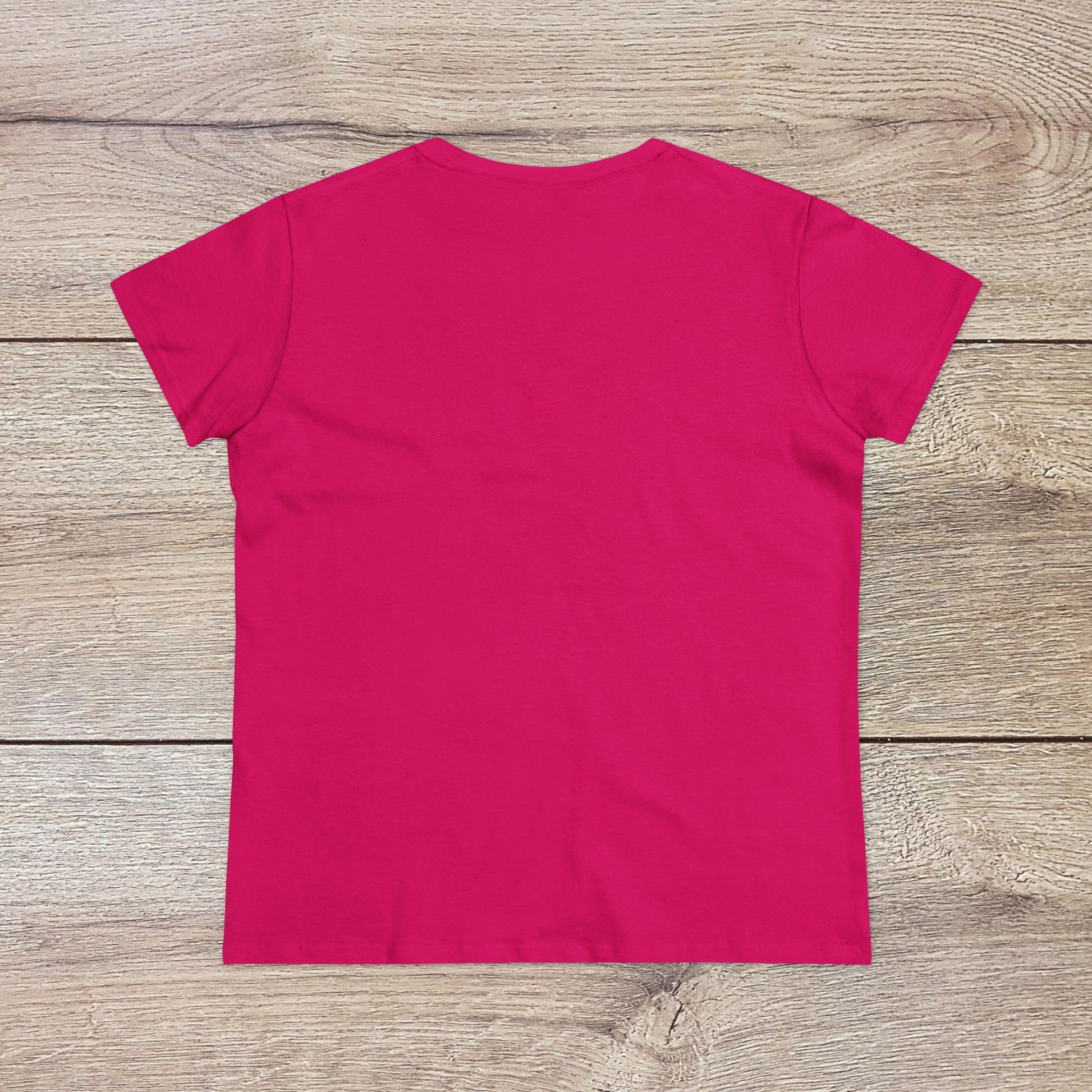 Back view of the vibrant Witchy Night Out Tee, featuring a smooth pink finish, ideal for stylish and comfortable wear.