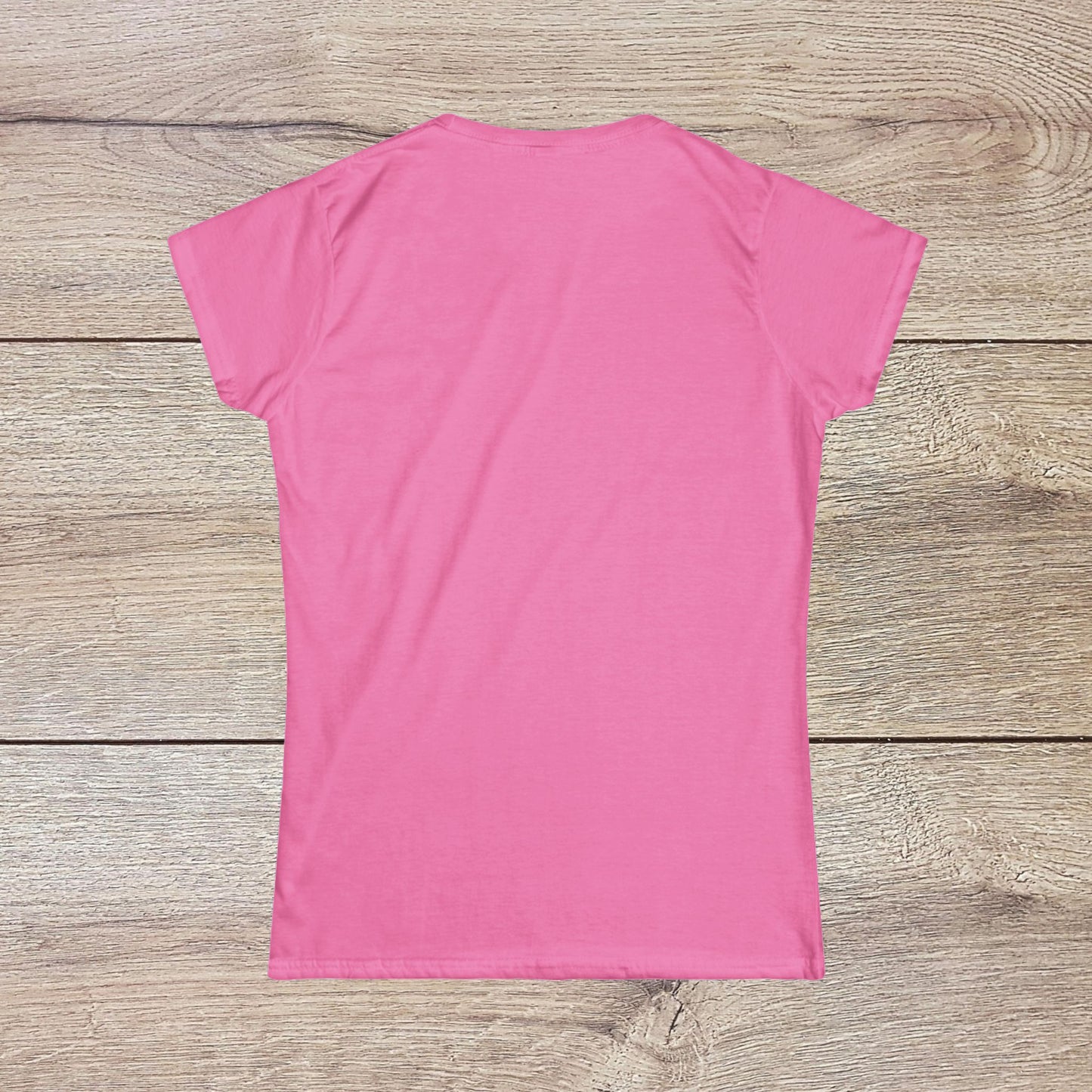 Back view of a Funny Pilates T-Shirt with Durable Shoulder Tape and Classic Fit for Everyday Comfort, featured in vibrant pink.