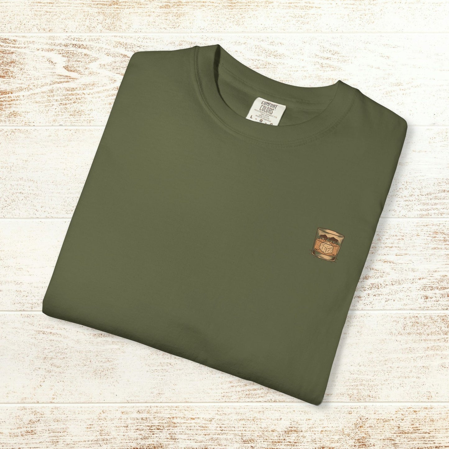 Rodeo On The Rocks Tee featuring a unique design, crafted from soft 100% US cotton. Highlighting a stylish garment-dyed finish, perfect for casual wear.