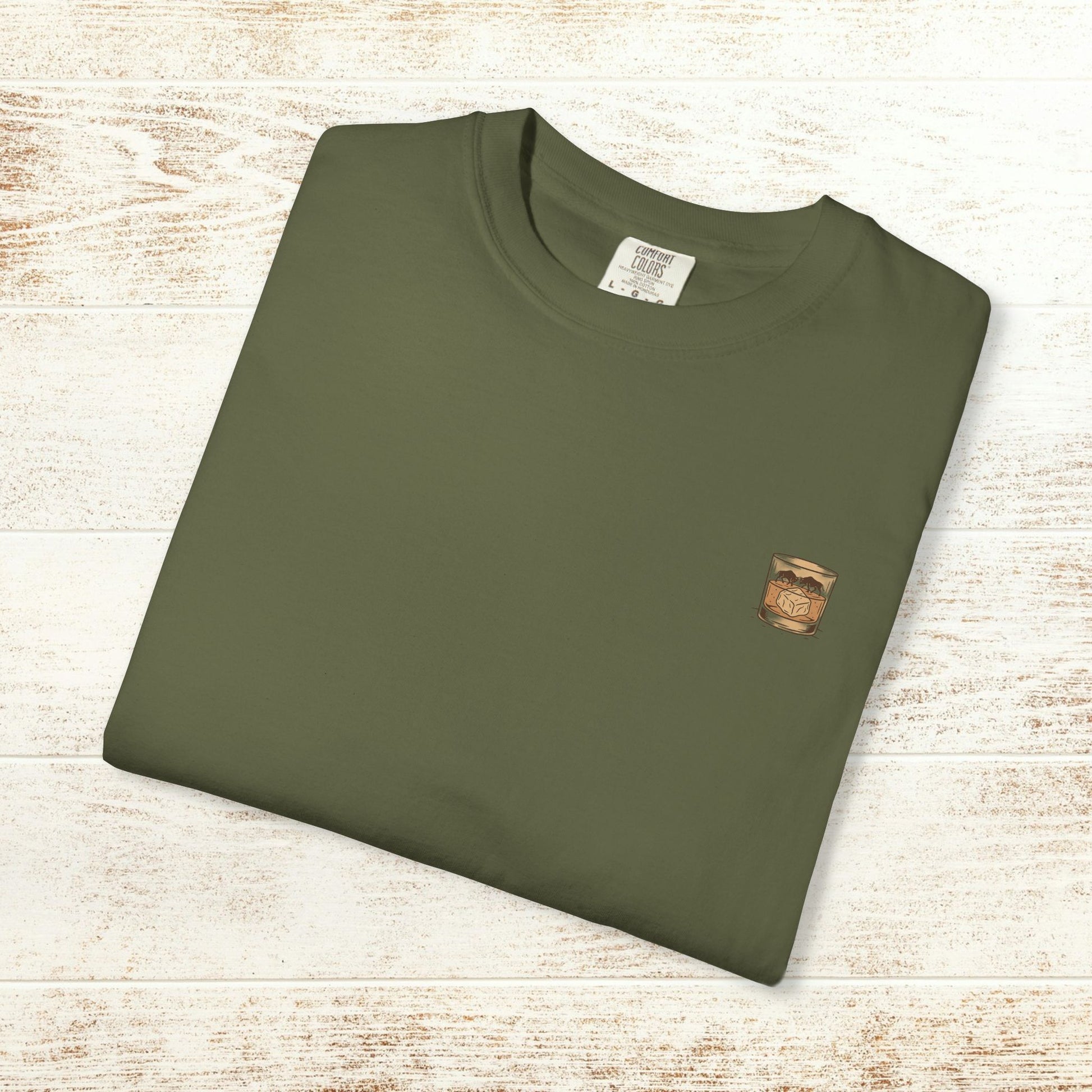 Rodeo On The Rocks Tee featuring a unique design, crafted from soft 100% US cotton. Highlighting a stylish garment-dyed finish, perfect for casual wear.