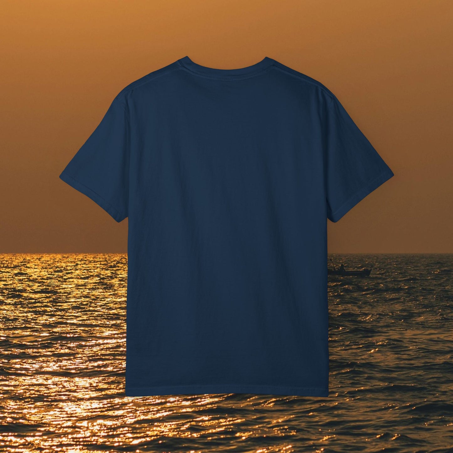 Back view of the Bay Bound T-Shirt For Summer, featuring a soft cotton fabric ideal for warm summer days.