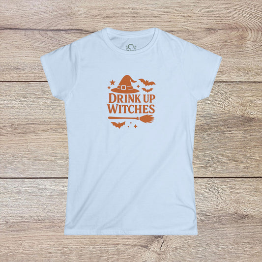 Witchy T-shirt - Drink Up Witches, Halloween Shirt, Unisex Tee, Spooky Season Apparel, Gift for Witches - ZenAndWhiskey