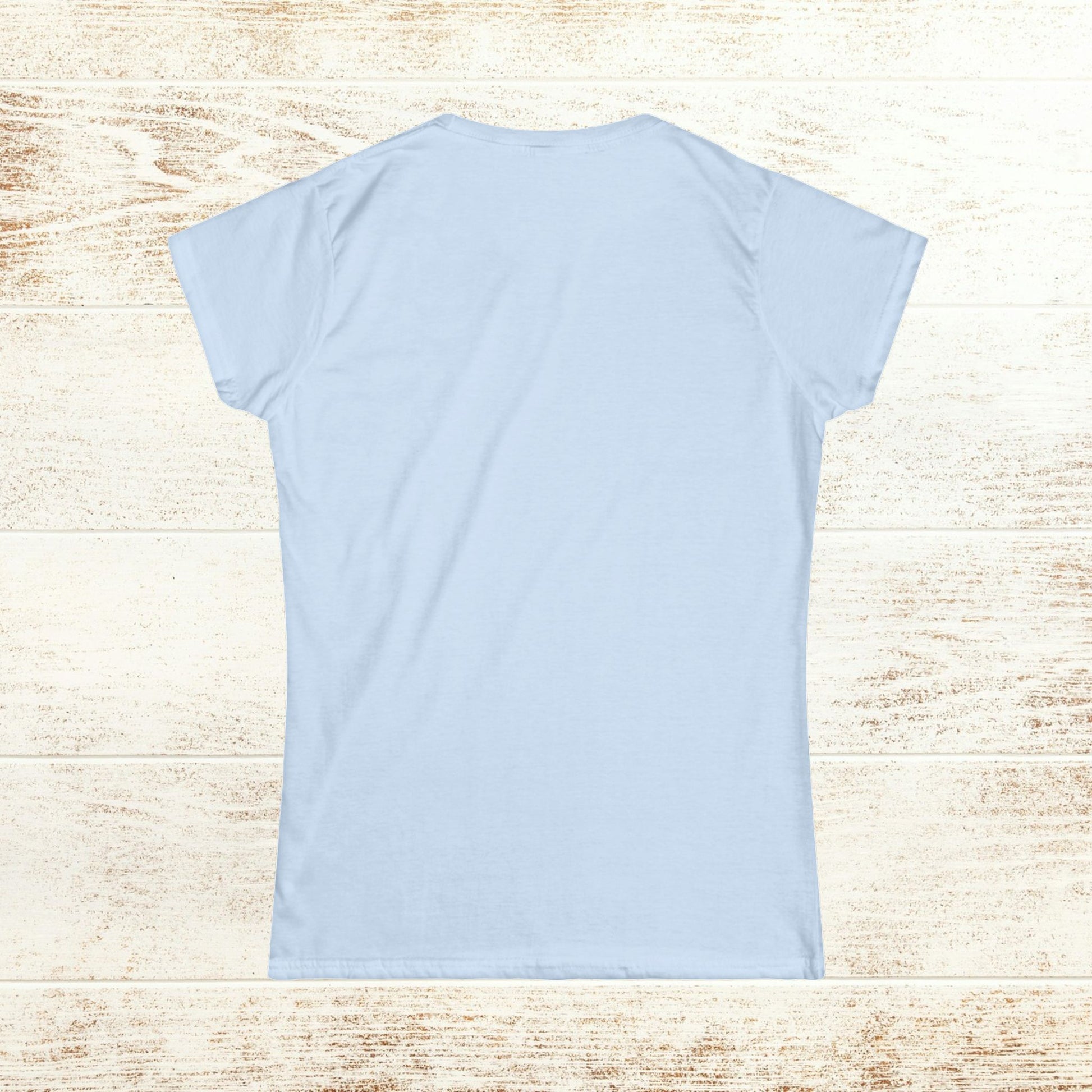 No Bad Vibes Tee - Rear view of a light blue t-shirt showcasing a seamless design for ultimate comfort.