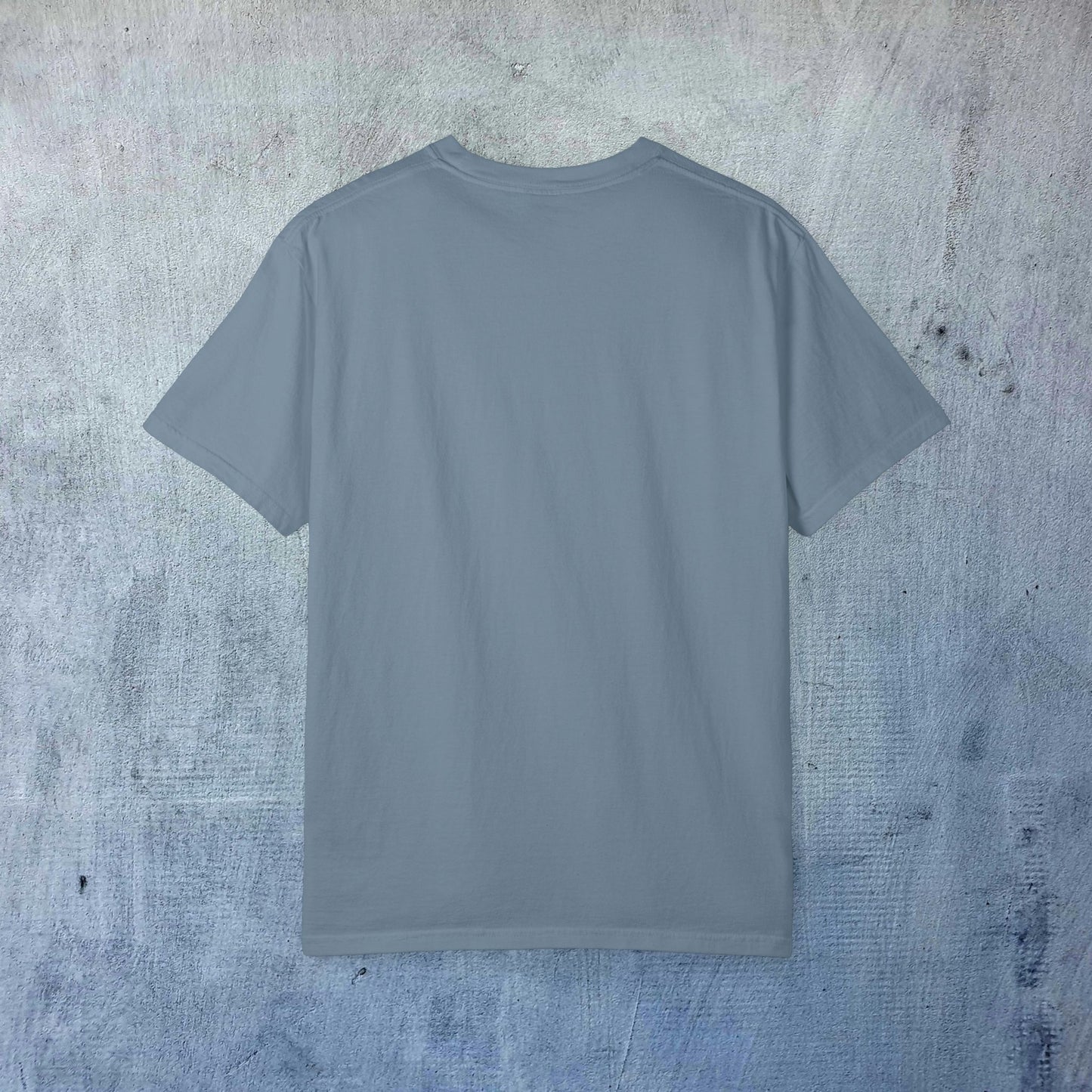 Back view of the Sleek Woof of Ball Street T-Shirt in a lighter gray shade, highlighting the simple, clean design, perfect for everyday wear.