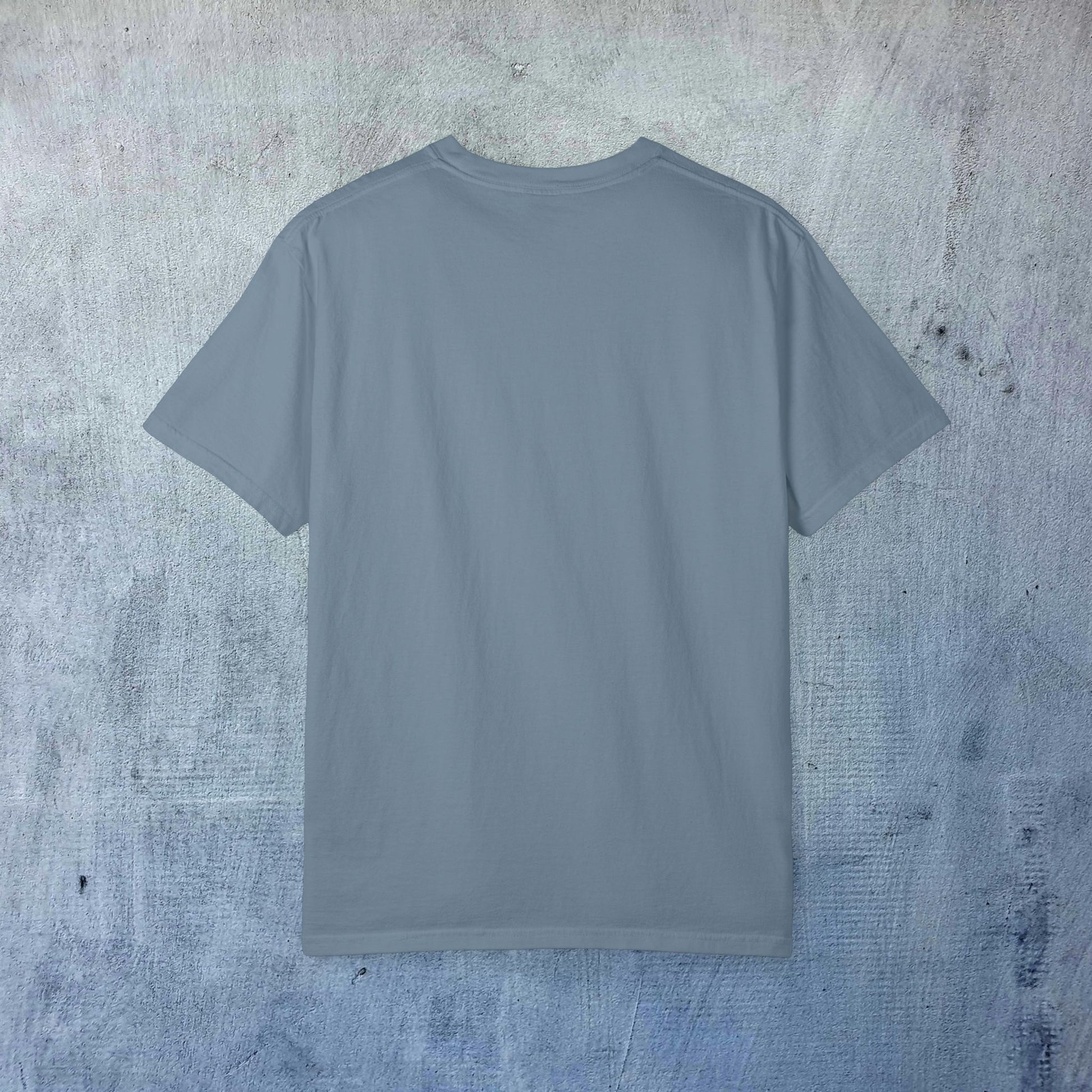 Back view of the Sleek Woof of Ball Street T-Shirt in a lighter gray shade, highlighting the simple, clean design, perfect for everyday wear.