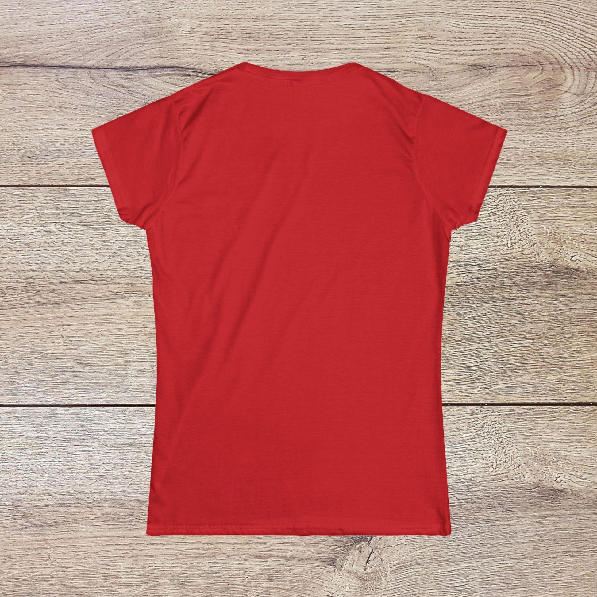 Back of a red funny Pilates t-shirt showcasing a seamless design and classic fit, perfect for comfortable everyday wear.