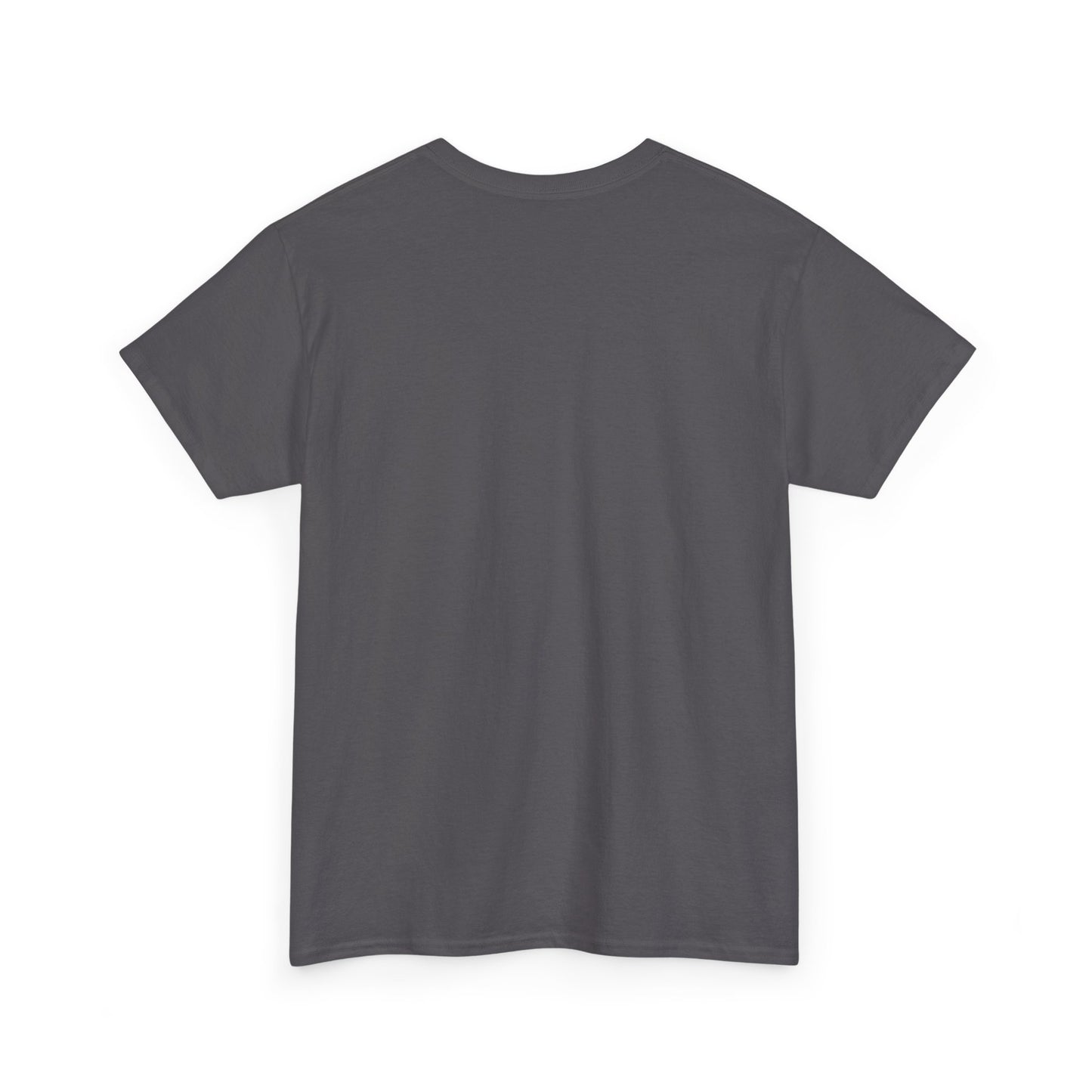 Back view of the True Crime & Moonshine Unisex Graphic Tee in gray color, showcasing its comfortable fit and vintage casual style for true crime lovers.