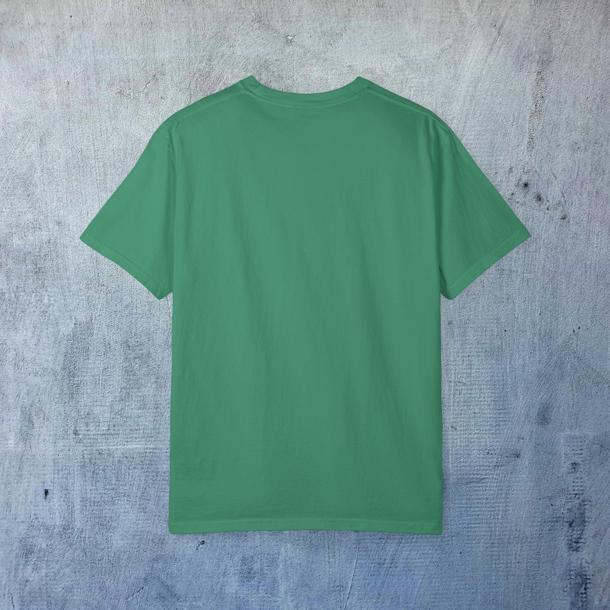 Back view of the Sleek Woof of Ball Street T-Shirt in mint green, highlighting the seamless construction.