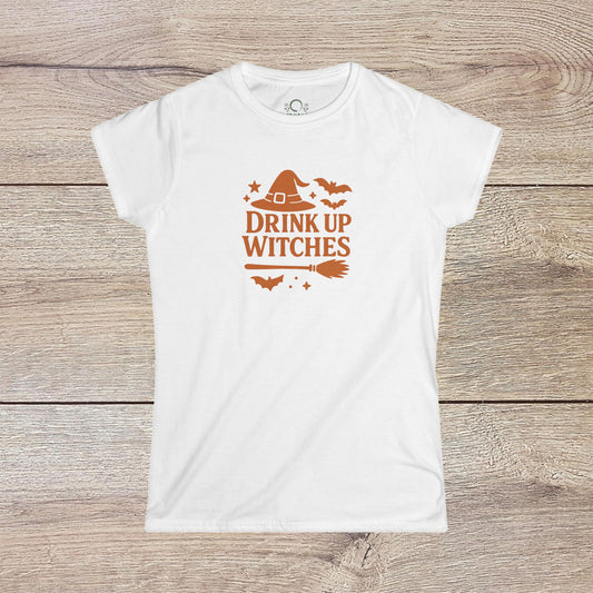 Witchy T-shirt - Drink Up Witches, Halloween Shirt, Unisex Tee, Spooky Season Apparel, Gift for Witches - ZenAndWhiskey