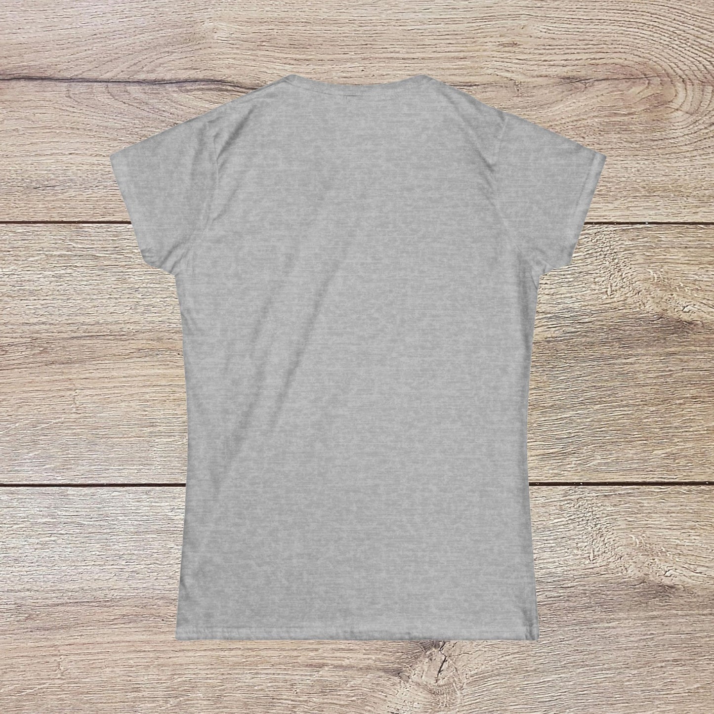 Back view of a grey Funny Pilates T-Shirt showcasing a classic fit and soft fabric, designed for casual and semi-formal occasions.
