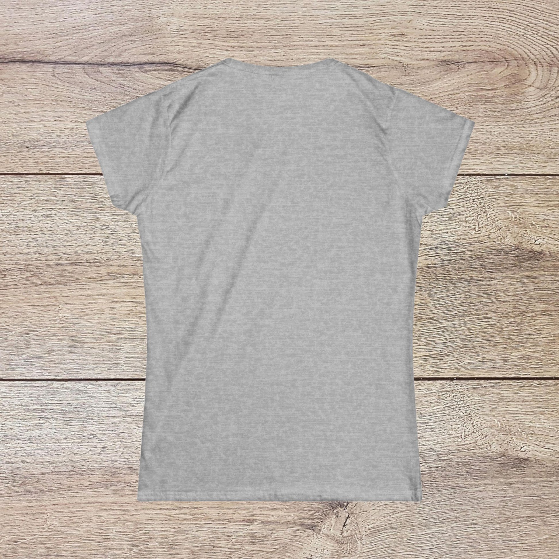 Back view of a grey Funny Pilates T-Shirt showcasing a classic fit and soft fabric, designed for casual and semi-formal occasions.