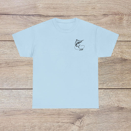 Fishing Adventure Tee - Unisex Heavy Cotton Shirt featuring a stylish design perfect for nature lovers, ideal for outdoor activities and fishing trips.
