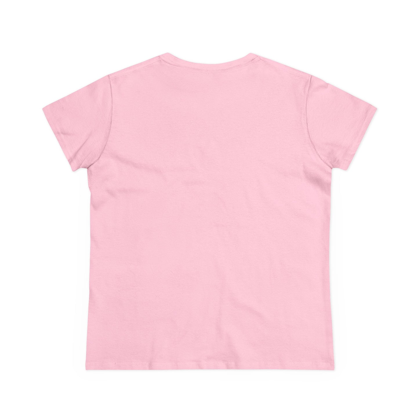 Back view of a Cute Halloween Ghost T-Shirt for Kids & Adults, Unisex Spooky Tee, Soft Cotton Halloween Apparel in soft pink color.