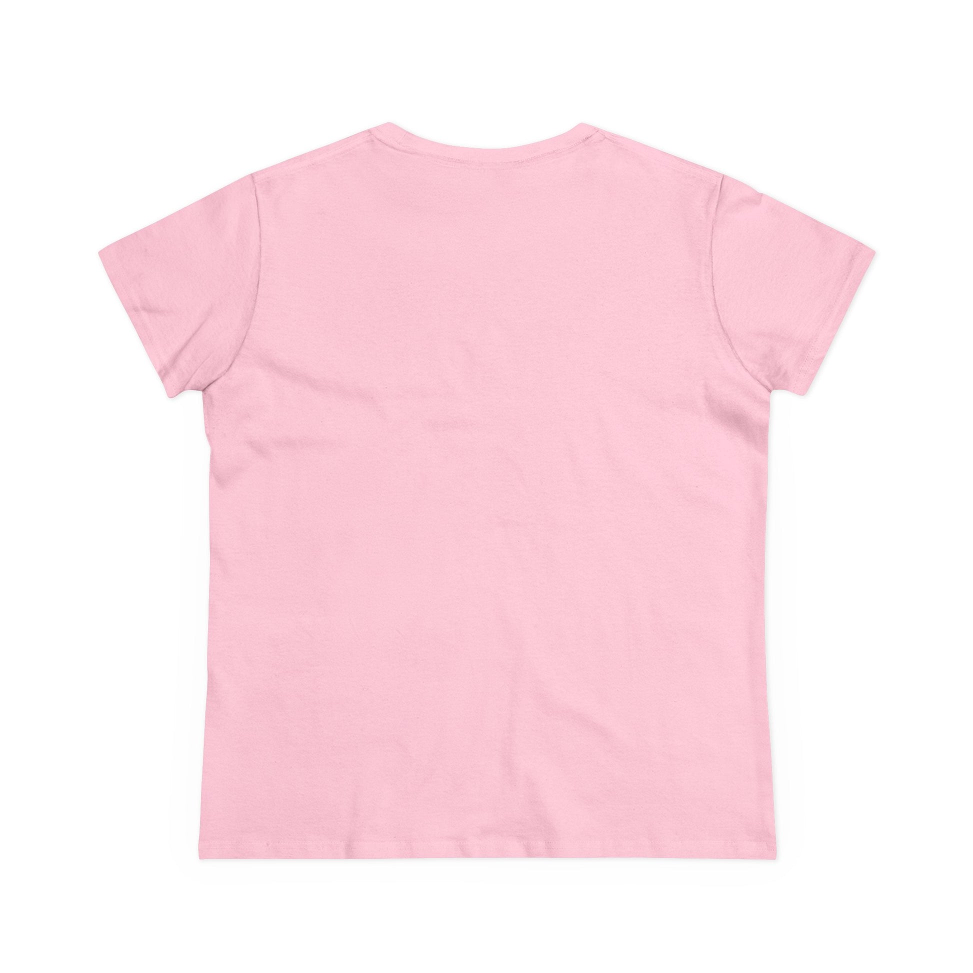 Back view of a Cute Halloween Ghost T-Shirt for Kids & Adults, Unisex Spooky Tee, Soft Cotton Halloween Apparel in soft pink color.