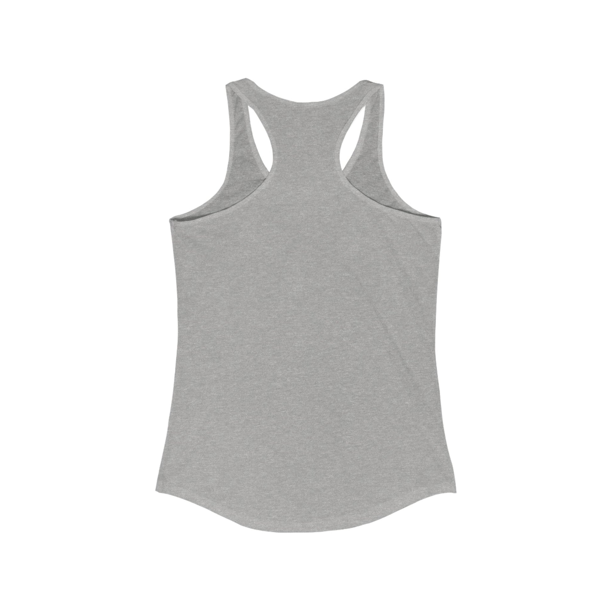 Stay Lunar Yoga Tank in light gray color, featuring a racerback design and perfect fit with side seams, ideal for active lifestyles.