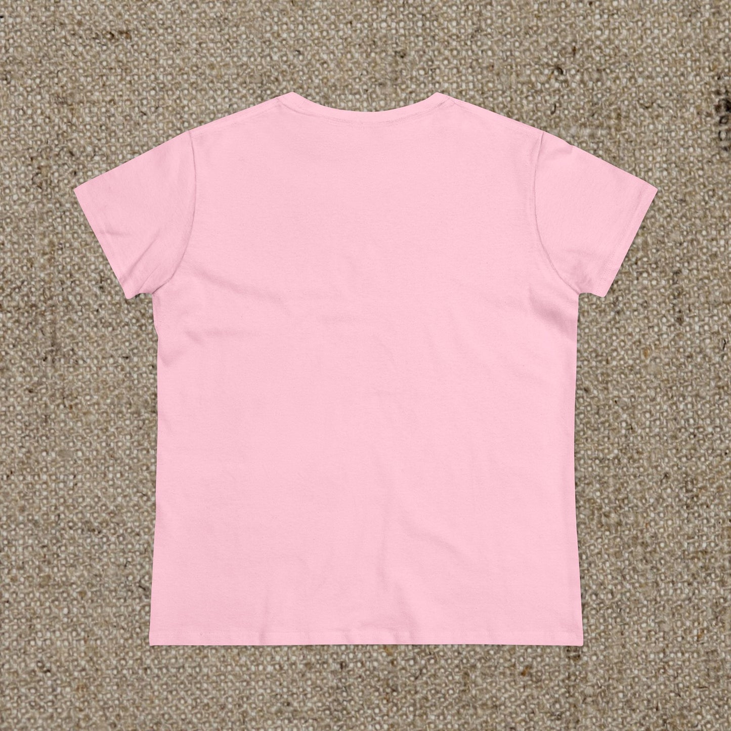 Back view of ZenAndWhiskey Classic 100% Cotton Tee in pink, ideal for comfortable everyday fashion.