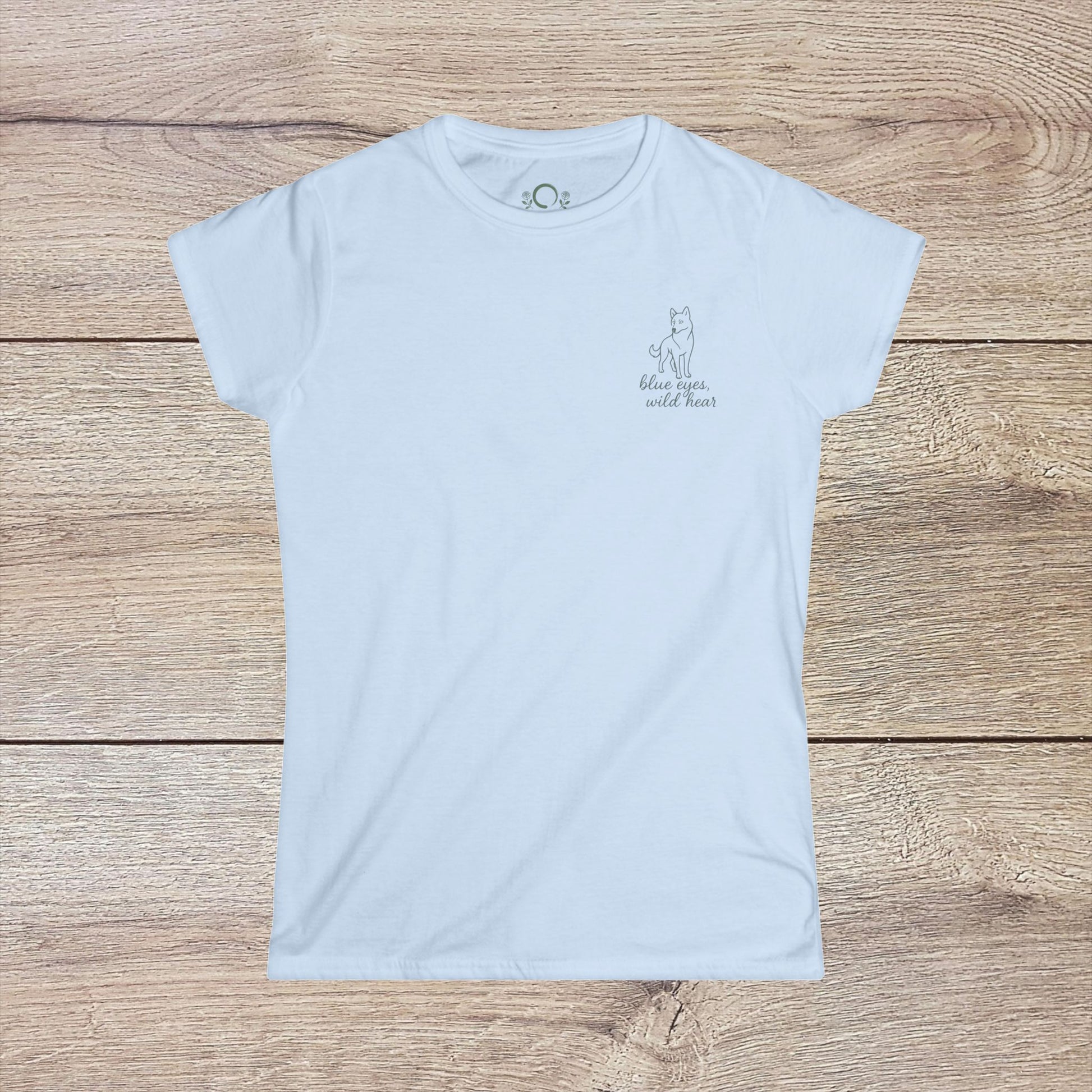 Eco-Friendly Dog T-Shirt - Adventure Spirit in light blue color, featuring ring-spun cotton fabric and a stylish graphic designed for adventurous dog lovers.