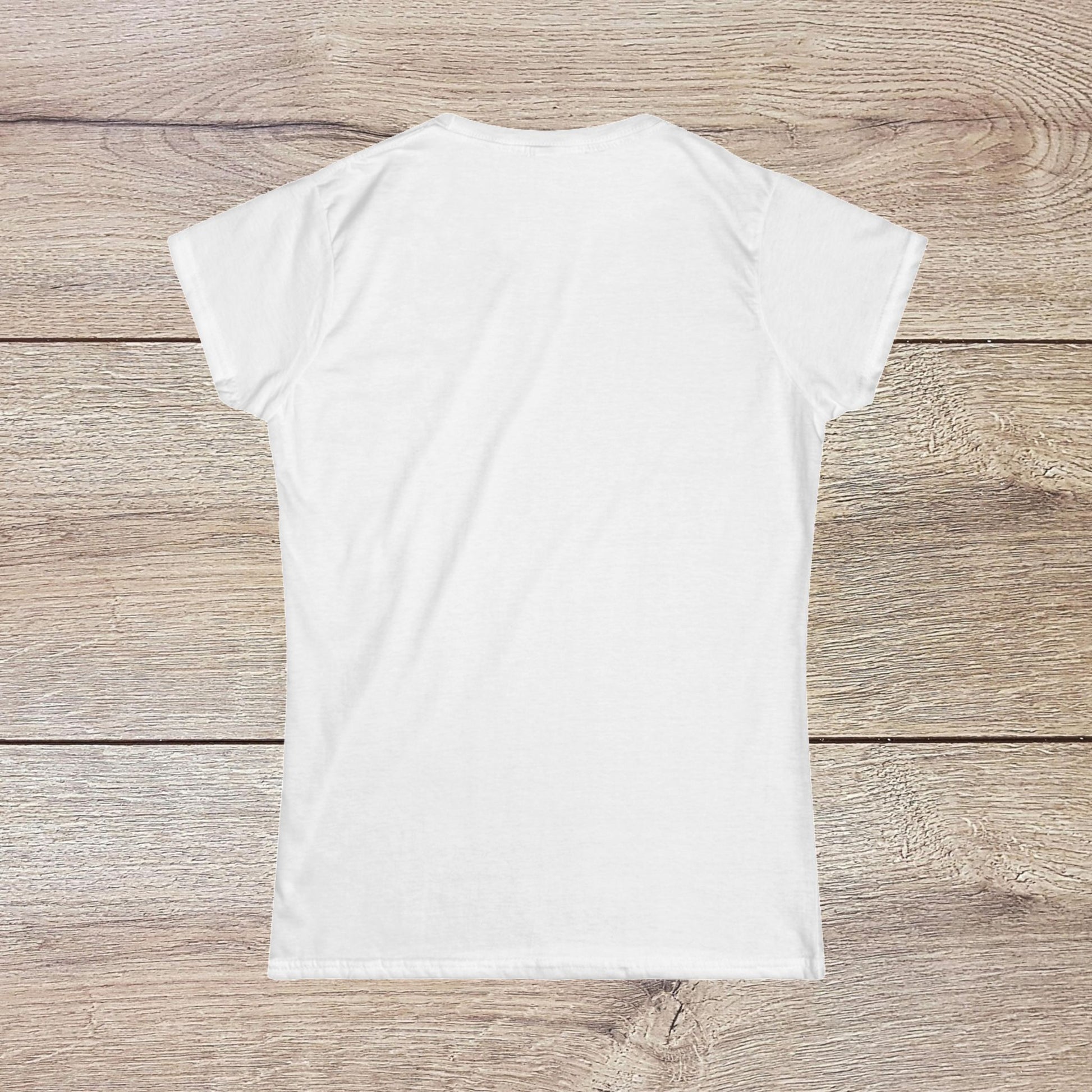 Back view of a Funny Pilates T-Shirt with Durable Shoulder Tape and Classic Fit for Everyday Comfort, shown in pristine white.