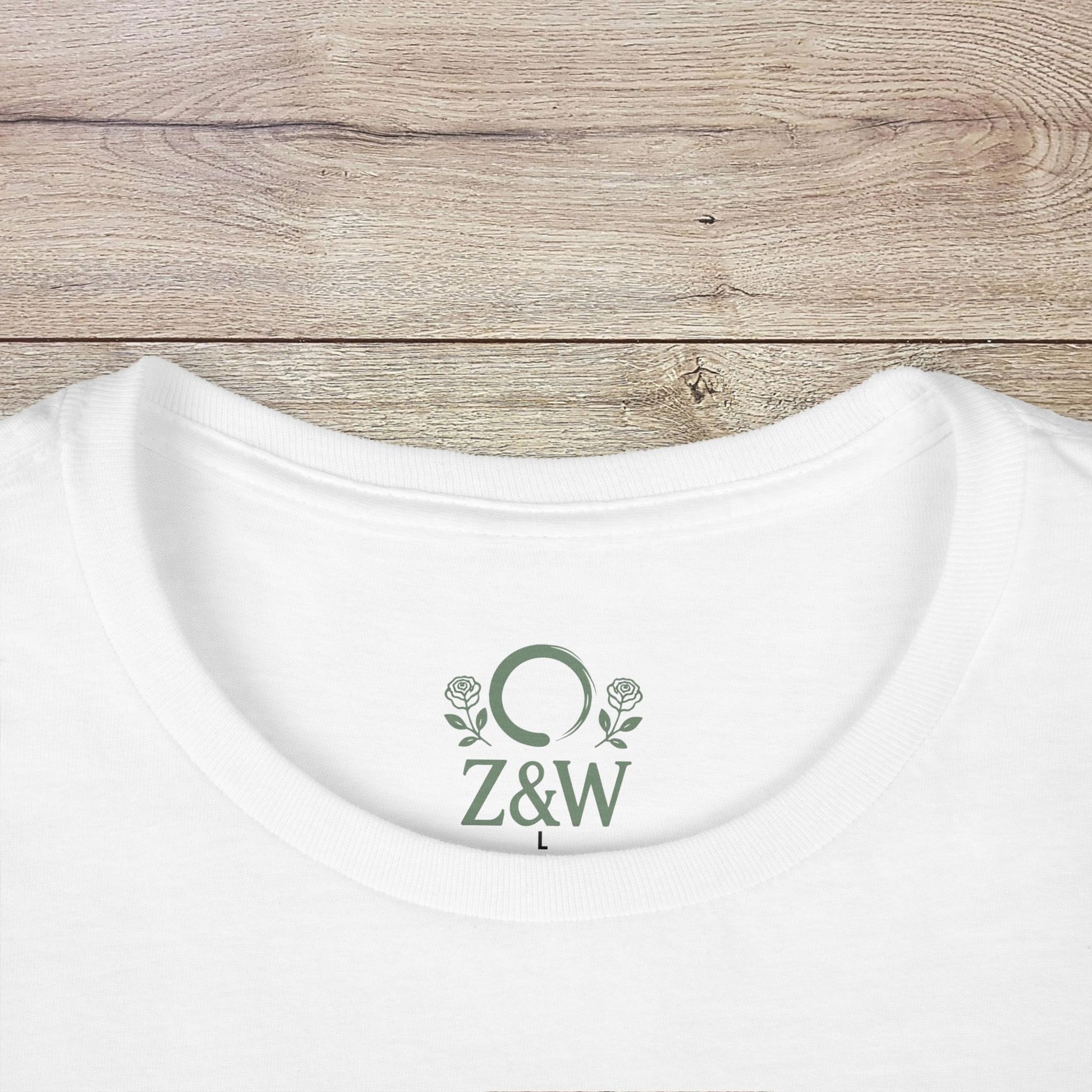 Eco-Friendly Dog T-Shirt - Adventure Spirit, highlighting the soft inner neckline with Z&W logo, emphasizing quality and comfort for everyday wear.