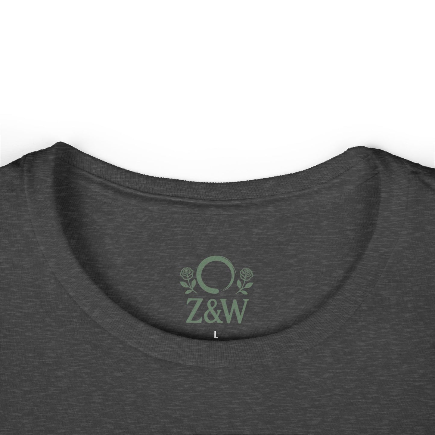 Cozy Plant Guitar Sweatshirt with Kangaroo Pocket and Adjustable Hood - Ethically Made, highlighting a dark gray neckline detail with logo.