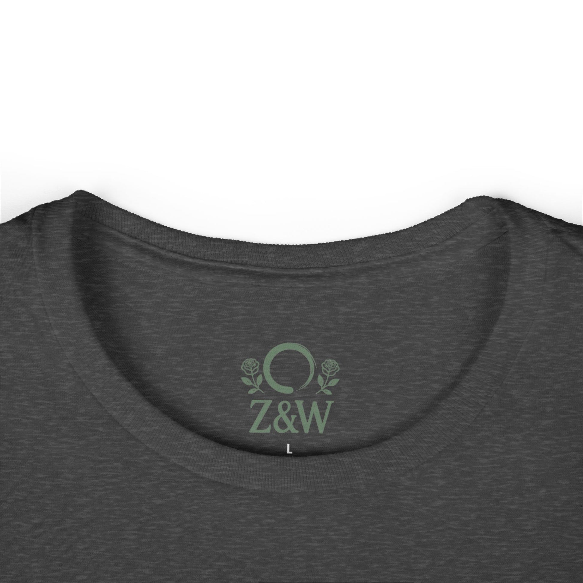 Cozy Plant Guitar Sweatshirt with Kangaroo Pocket and Adjustable Hood - Ethically Made, highlighting a dark gray neckline detail with logo.