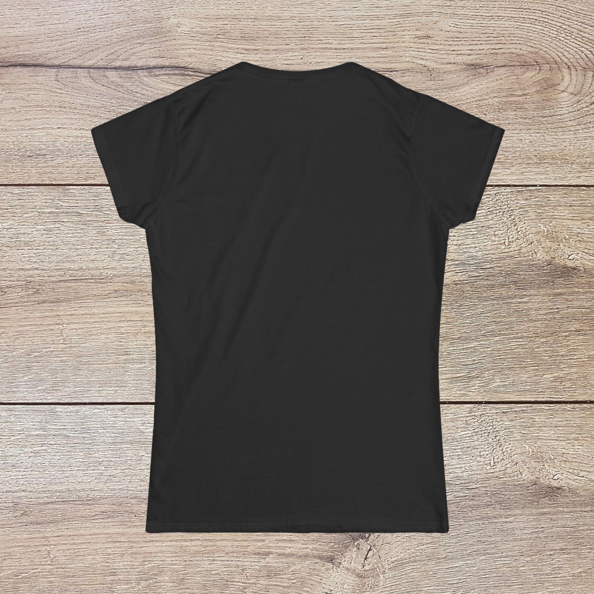 Back view of a Funny Pilates T-Shirt with Durable Shoulder Tape and Classic Fit for Everyday Comfort, elegantly displayed in black.