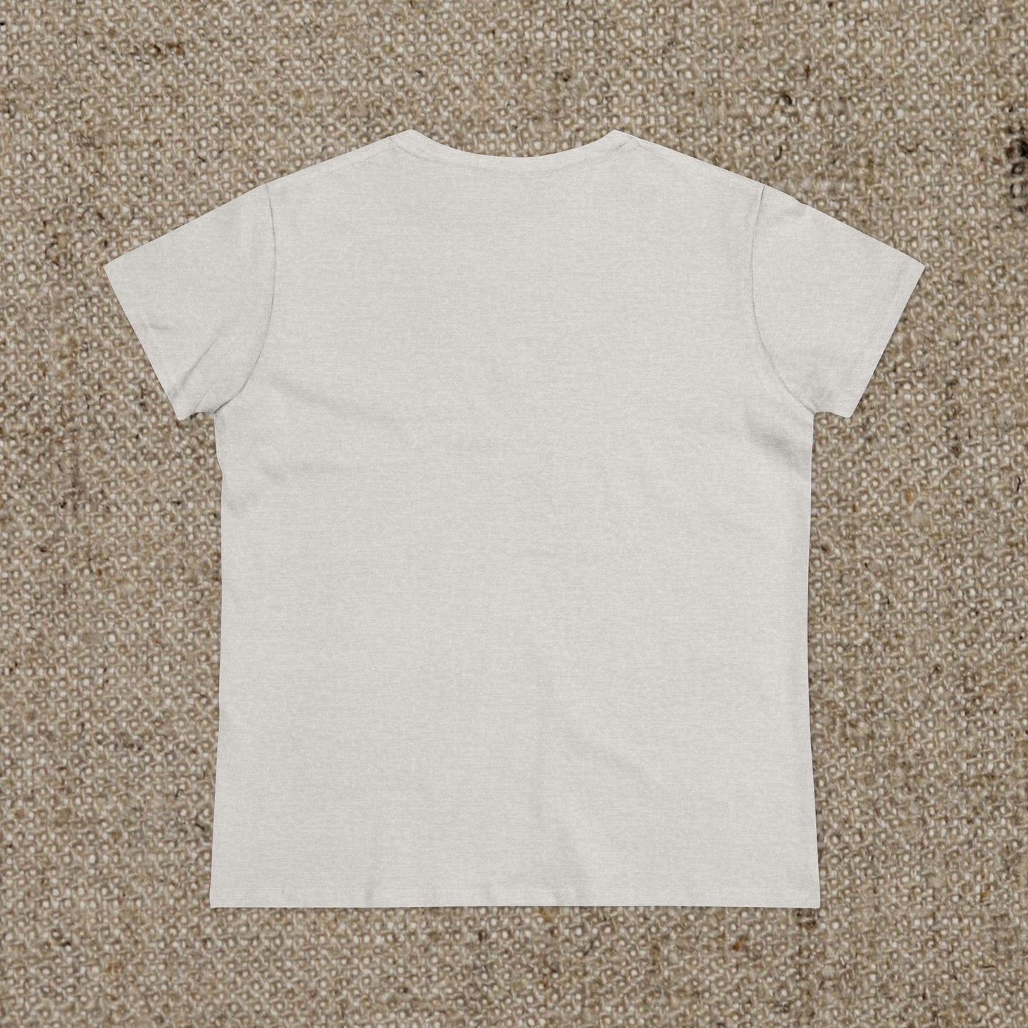 Back view of the ZenAndWhiskey Classic 100% Cotton Tee in light heather gray, showcasing its simple and clean design for versatile wear.