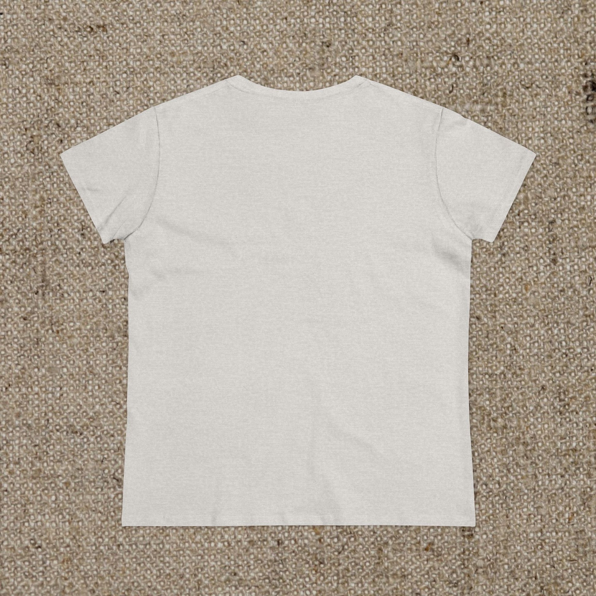 Back view of the ZenAndWhiskey Classic 100% Cotton Tee in light heather gray, showcasing its simple and clean design for versatile wear.