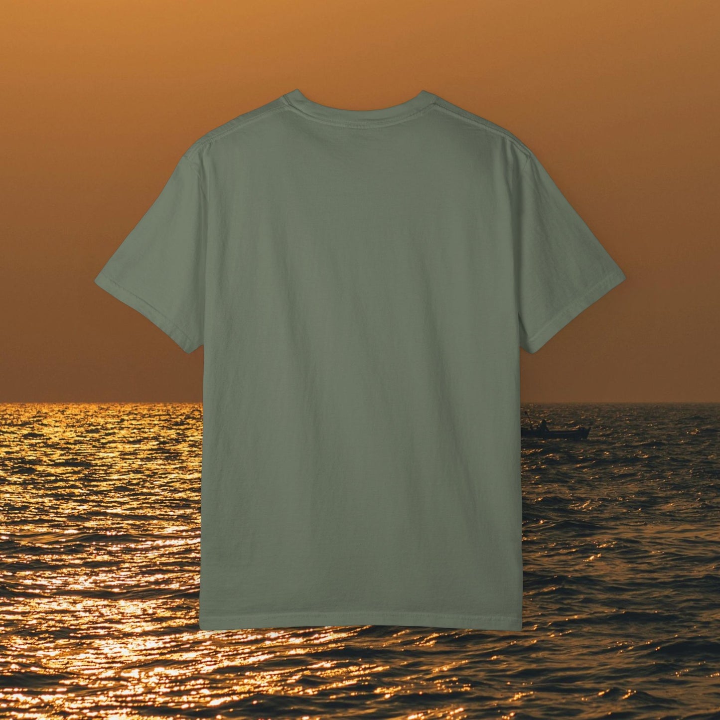 Back view of Bay Bound T-Shirt for Summer highlighting its soft cotton fabric, perfect for fishing and beach lovers, available in sizes S-4XL.
