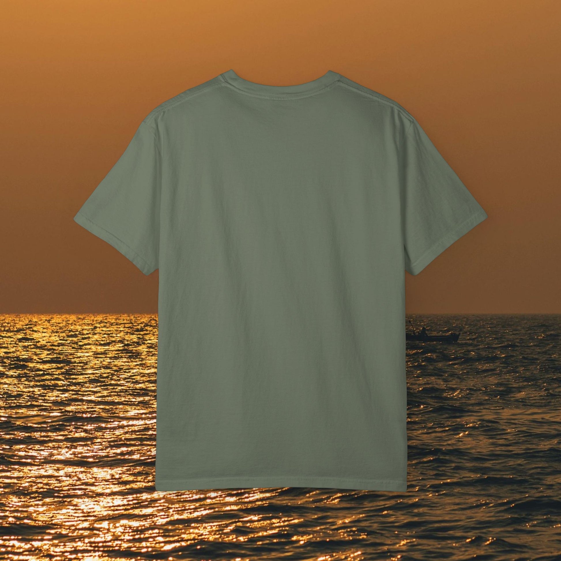 Back view of Bay Bound T-Shirt for Summer highlighting its soft cotton fabric, perfect for fishing and beach lovers, available in sizes S-4XL.