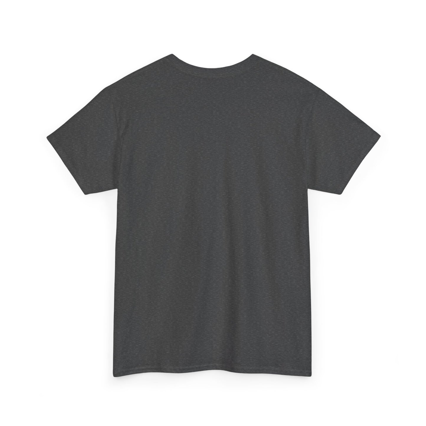 Back view of the True Crime & Moonshine Unisex Graphic Tee, showcasing its classic cut and comfortable fit, ideal for any true crime aficionado.