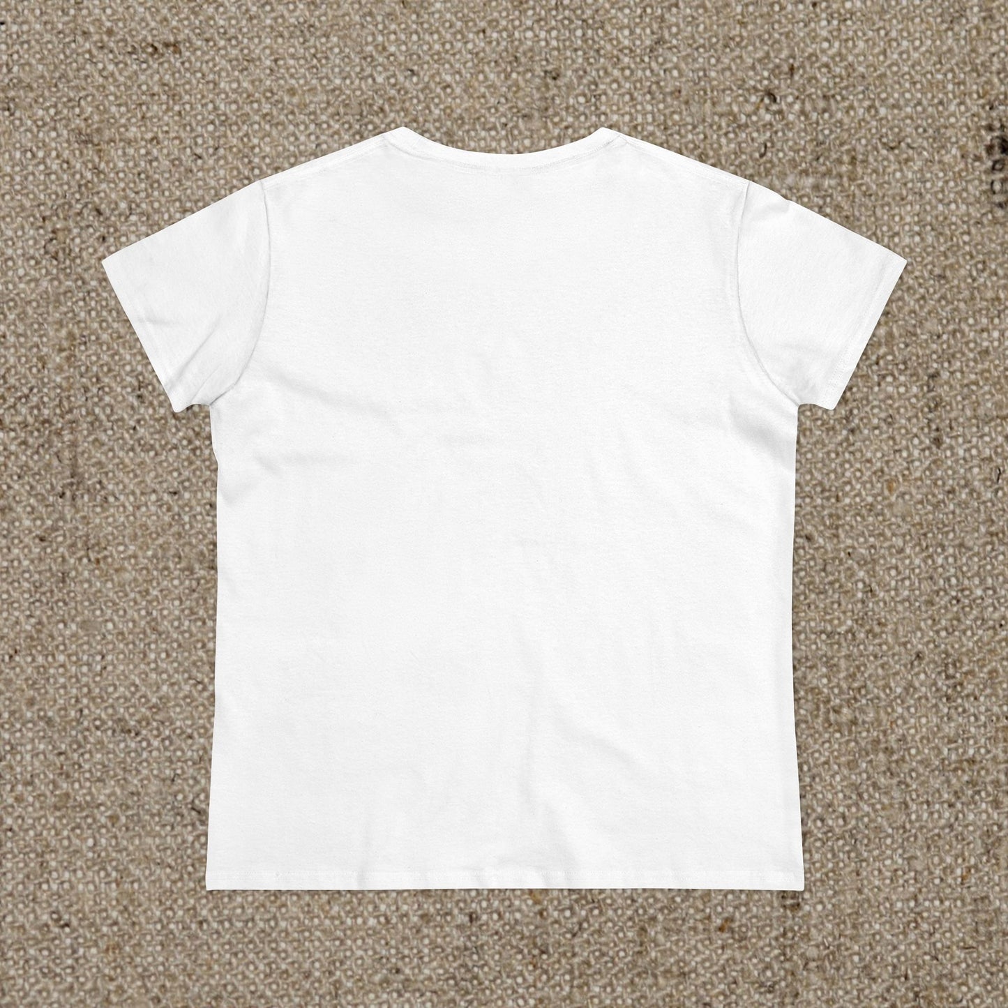 Back view of the ZenAndWhiskey Classic 100% Cotton Tee in white, highlighting its minimalist design for a fresh and casual look.
