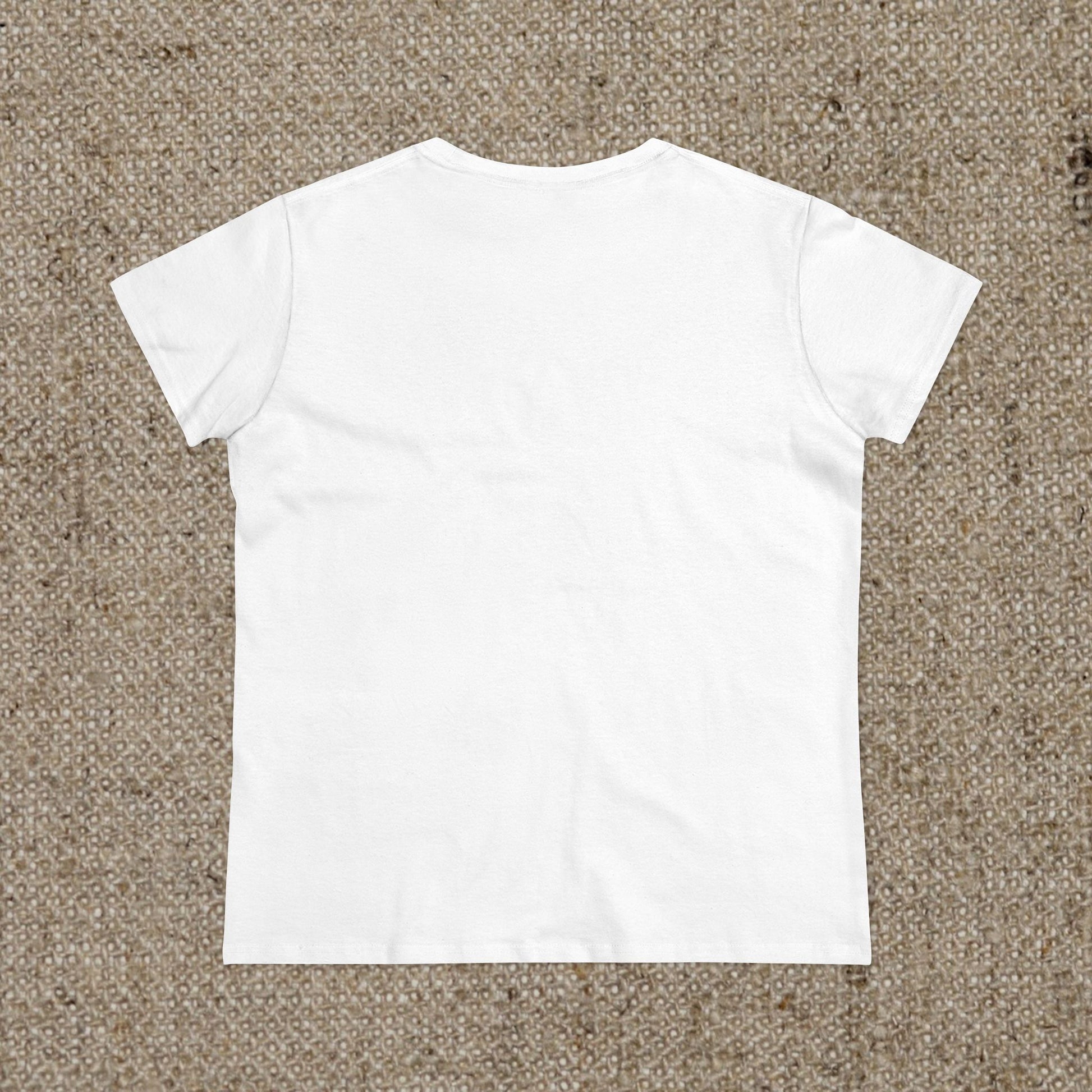 Back view of the ZenAndWhiskey Classic 100% Cotton Tee in white, highlighting its minimalist design for a fresh and casual look.