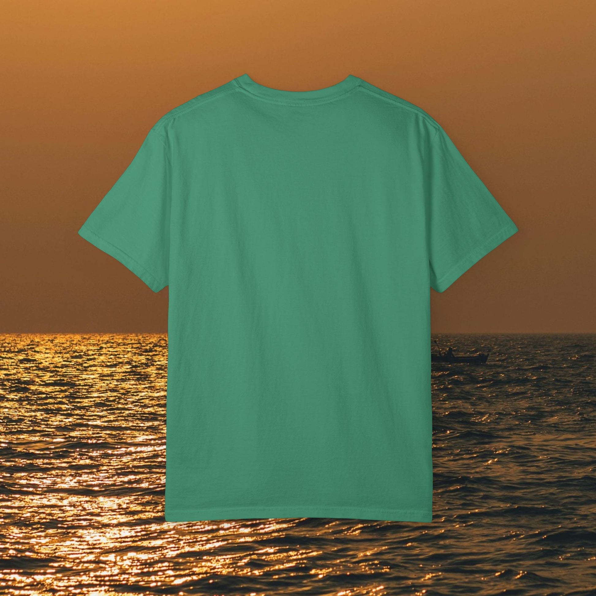 Back view of the Boating T-Shirt for Summer in vibrant color, perfect for fishing and beach lovers - Soft Cotton Casual Tee available in sizes S-4XL.