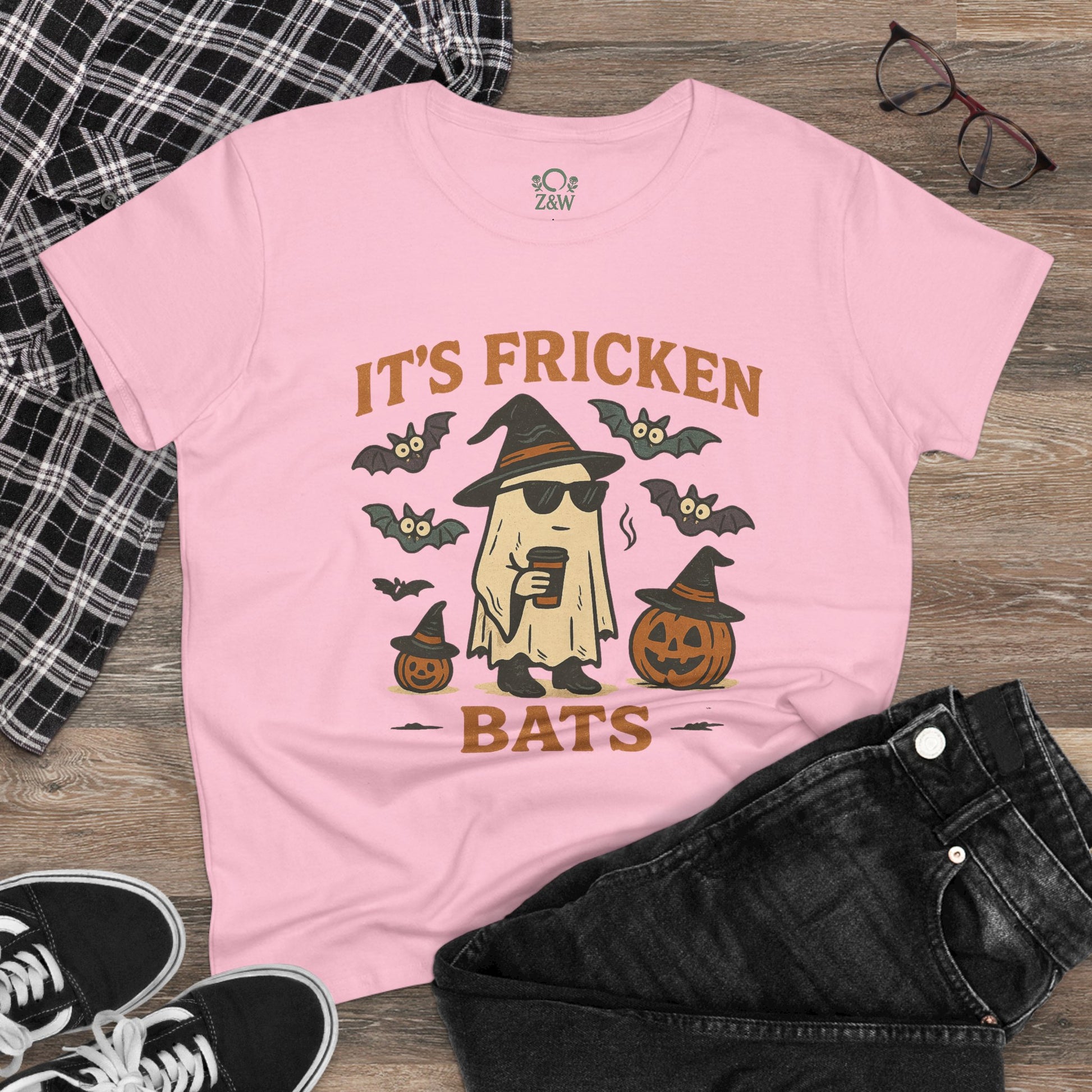 Stylish Halloween Unisex T-Shirt with a playful ghost graphic, perfect for fun Halloween festivities.