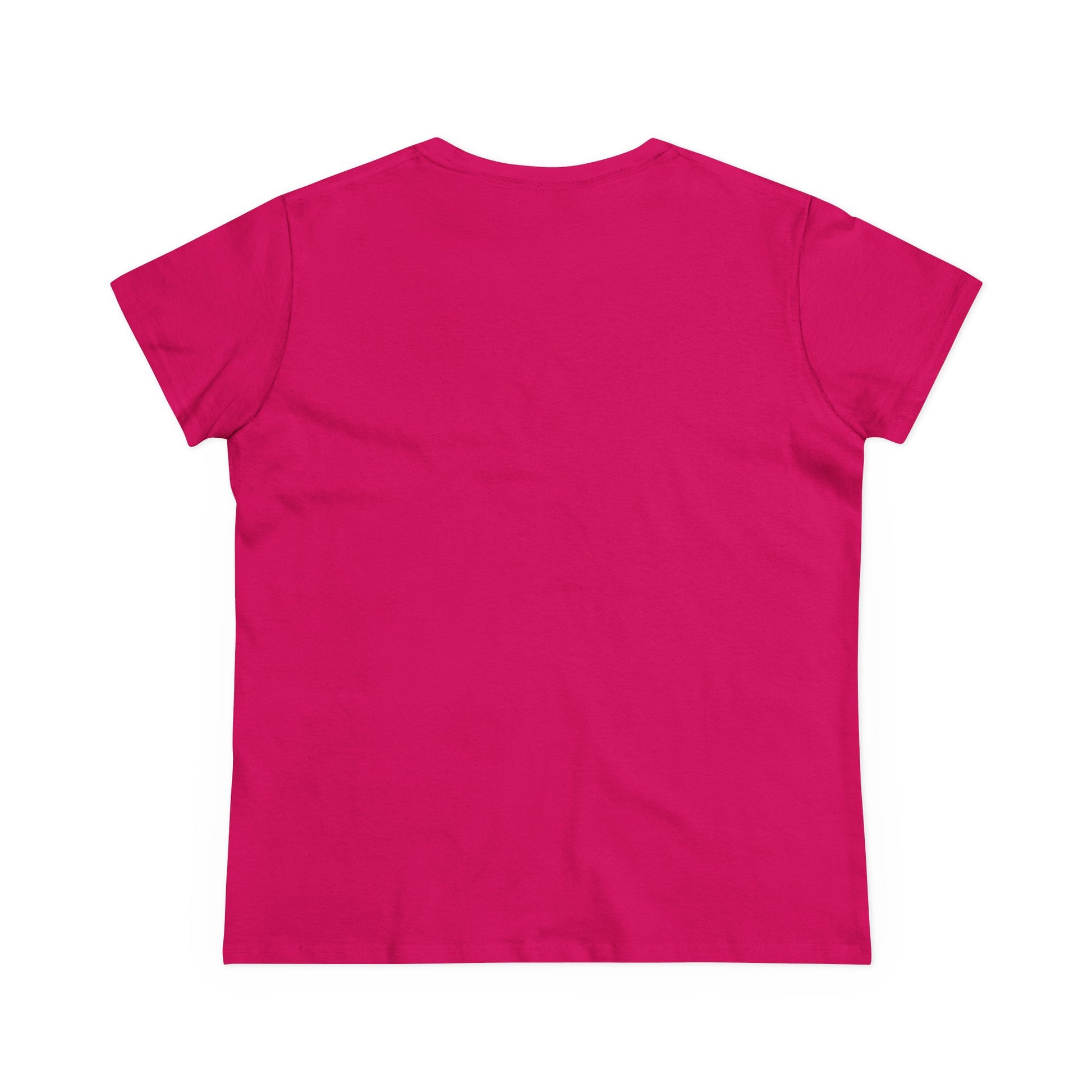 Back view of a bright pink Cute Halloween Ghost T-Shirt for Kids & Adults, emphasizing its simple yet stylish design.