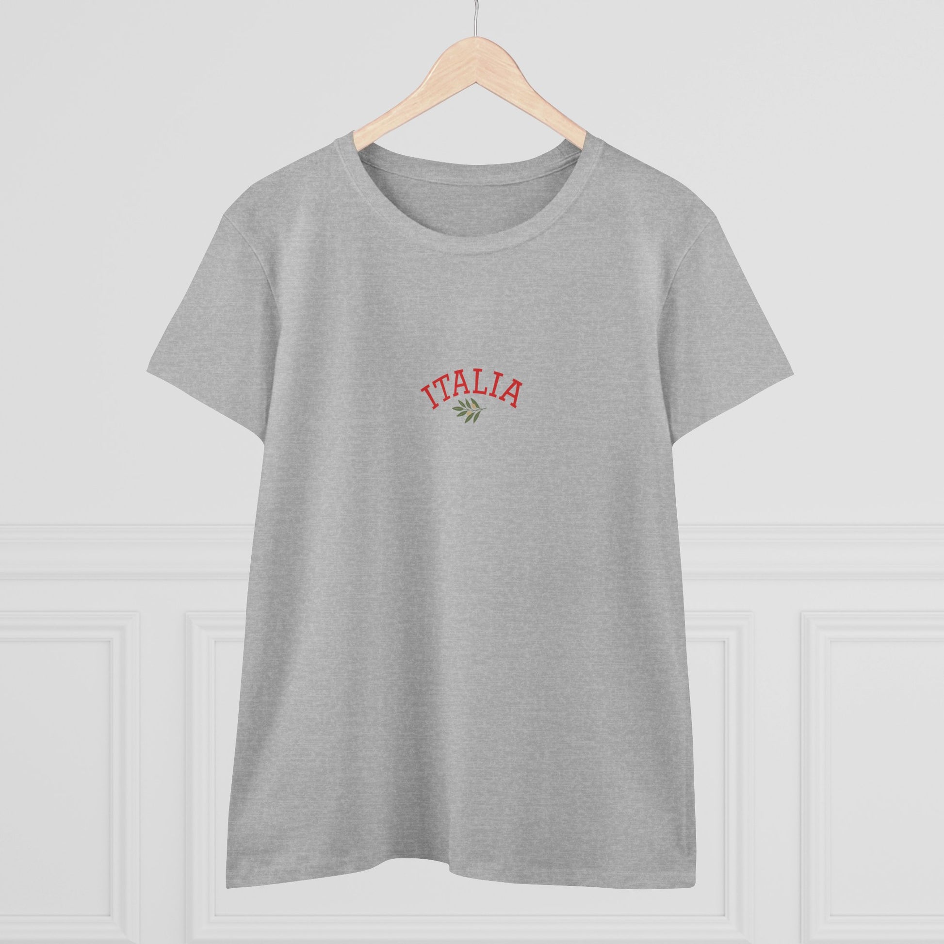 Unisex Ultra Cotton Tee with Italian Heritage Design presented in a classic gray color, ideal for relaxed adventures.