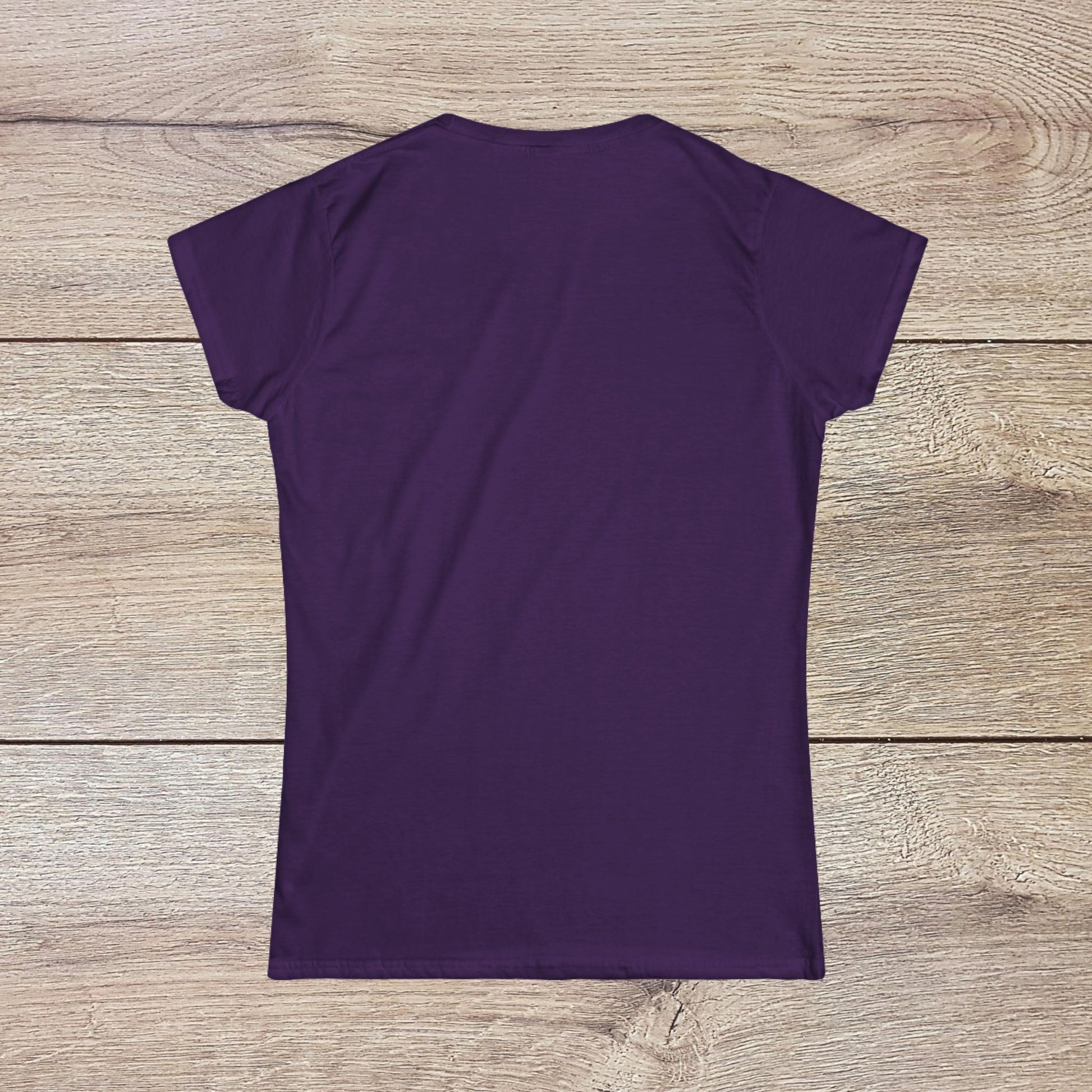 Back view of another purple Funny Pilates T-Shirt, designed for casual and semi-formal occasions with style and comfort.