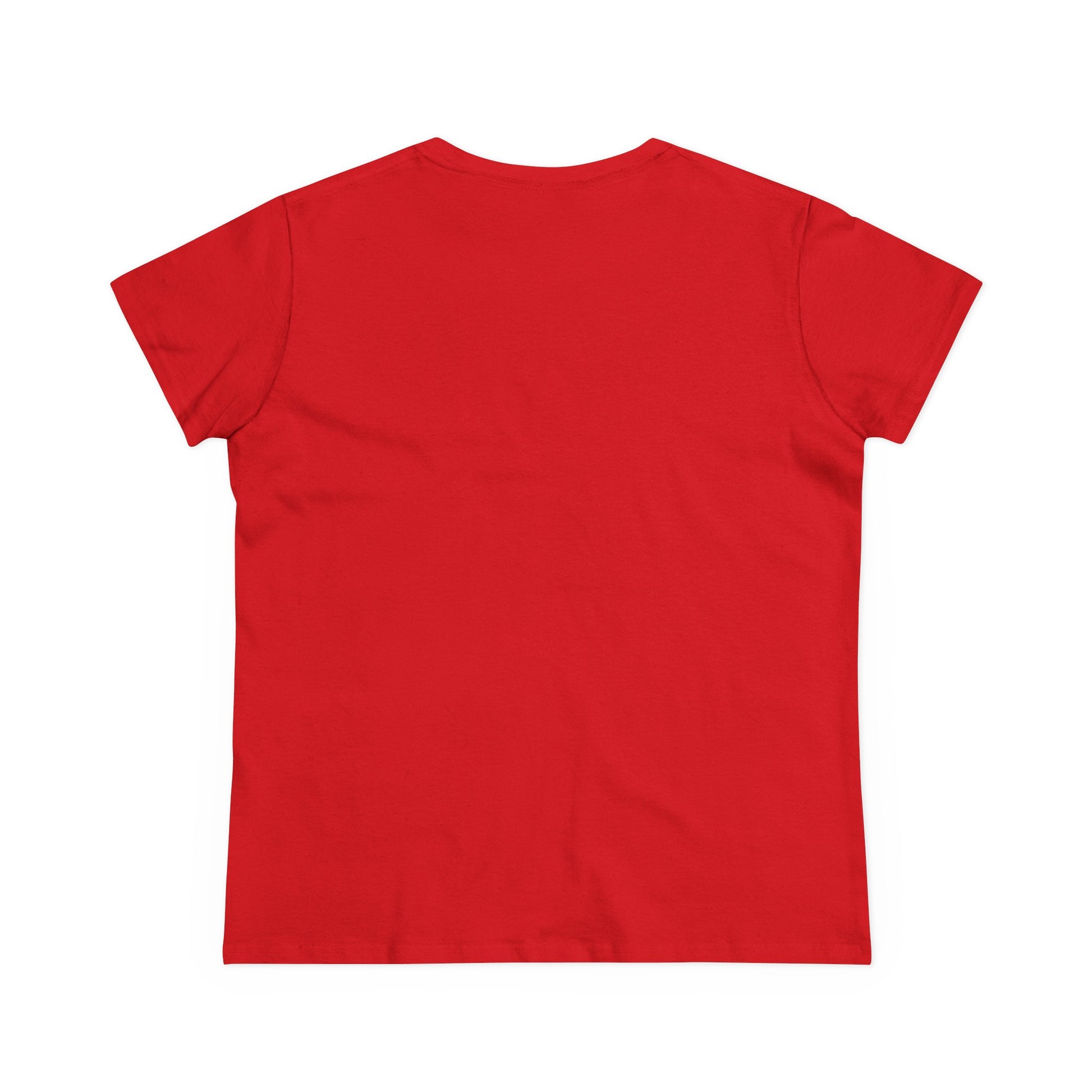 Back view of Cute Halloween Ghost T-Shirt for Kids & Adults, showcasing its comfortable fit and solid red color, ideal for Halloween festivities.