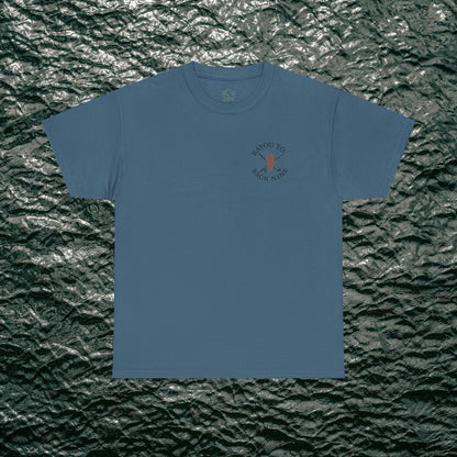 Bayou To Back Nine Softstyle Golf Tee in soft blue, featuring eye-catching design elements, perfect for relaxed days and casual events.