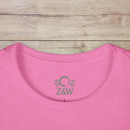 Close-up of the Under-Caffeinated Over-Stimulated Hoodie in pink, featuring a detailed view of the embroidered logo and soft neck opening.