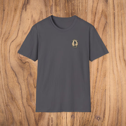 Vintage Southern Gentleman Golf Shirt in dark gray color, featuring a classic fit and country club outlaw logo on the chest.