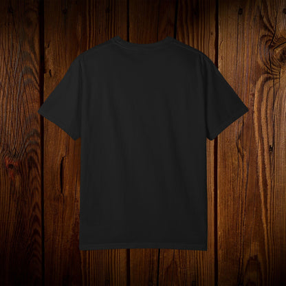 Back view of the Unisex Swamp-Bred Fairway-Fed Tee, showcasing a classic and comfortable design perfect for everyday wear.