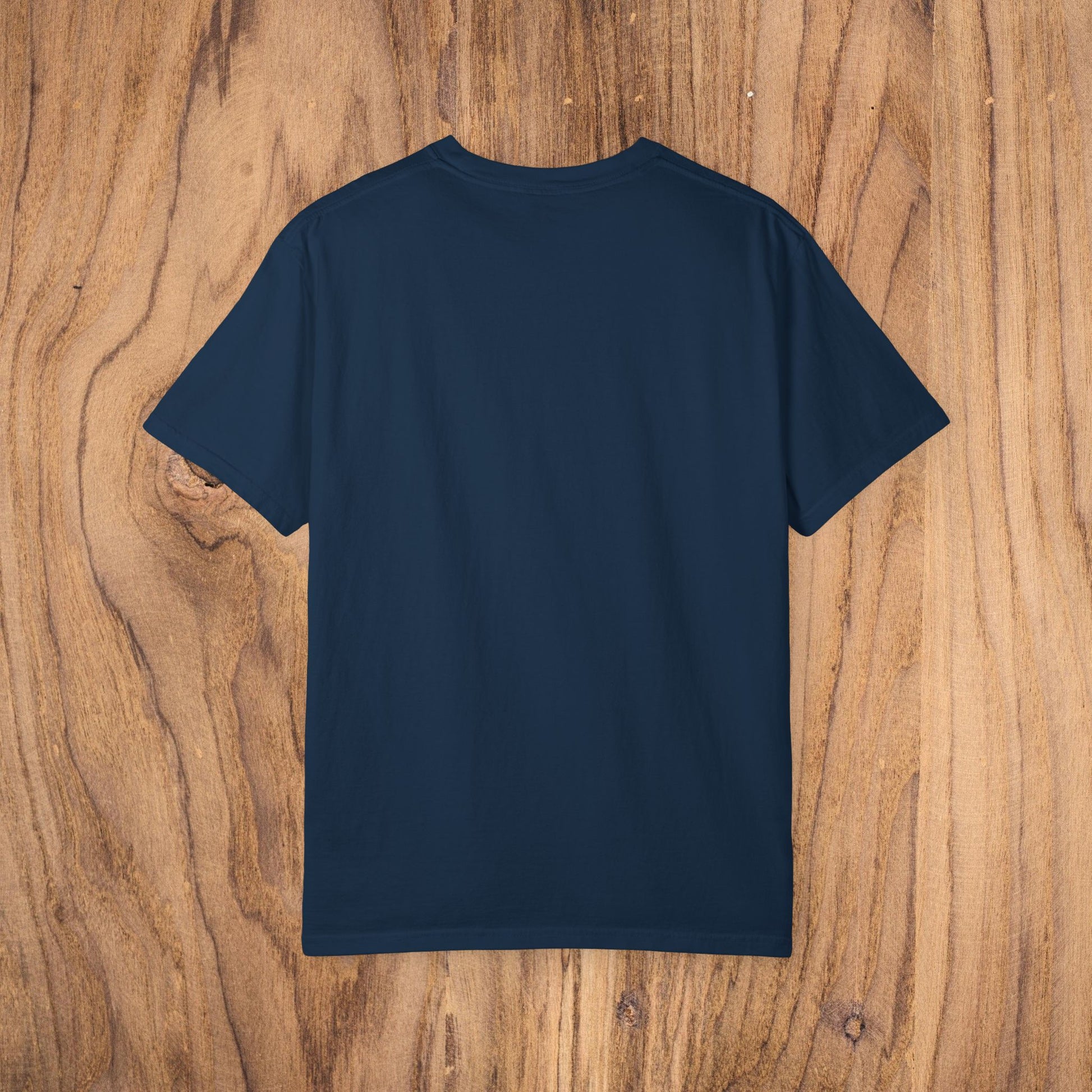 Back view of the Country Club Cowboy Graphic Tee in navy color, featuring a minimalistic design and durable fabric for everyday comfort.