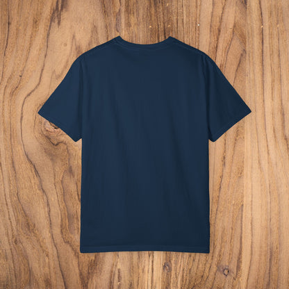 Back view of the Country Club Cowboy Graphic Tee in navy color, featuring a minimalistic design and durable fabric for everyday comfort.