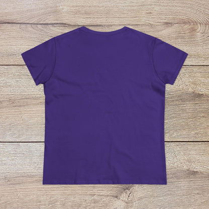 Back view of the Wine Not Tee in vibrant purple, highlighting a clean, seamless design with 100% ring-spun cotton for a comfortable fit.