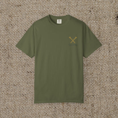 Tee It High Let It Fly Graphic Tee in olive green, featuring a stylish fit and made from durable US cotton for ultimate comfort.