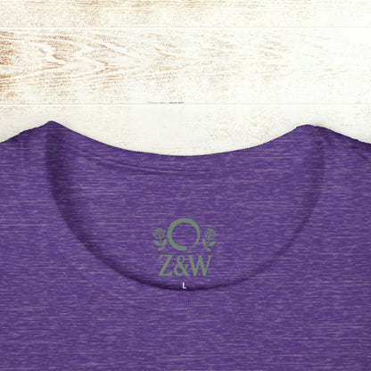 Close-up of the collar on the No Bad Vibes Tee, highlighting the ribbed design and Z&W logo for added style and comfort.