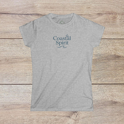 Women's Coastal Spirit Midweight Cotton Tee in gray, ideal for casual outings and embodying the essence of coastal charm.