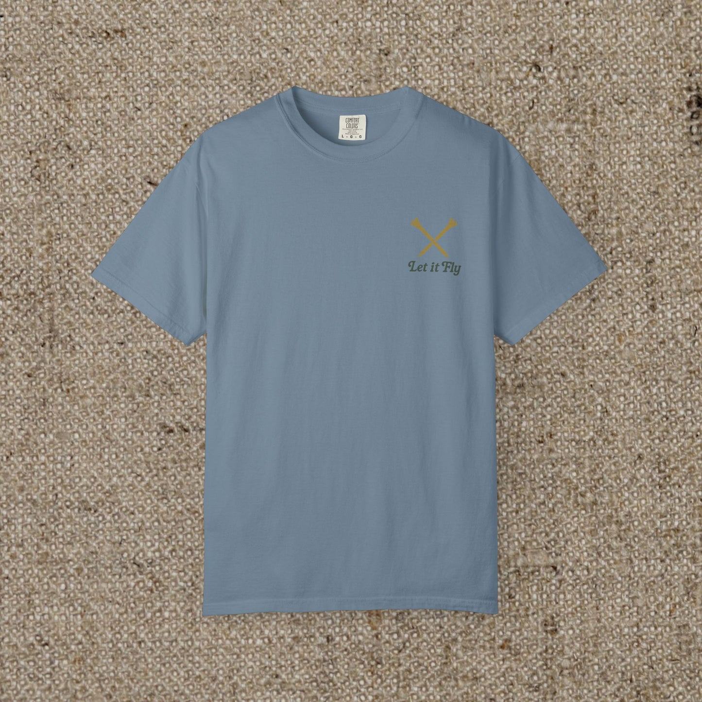 Tee It High Let It Fly Graphic Tee in blue, showcasing a stylish design and durable construction, perfect for all occasions.